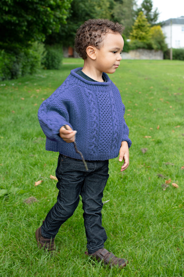 Classic Aran hand knitwear design from the book The Children's Collection by Alice Starmore