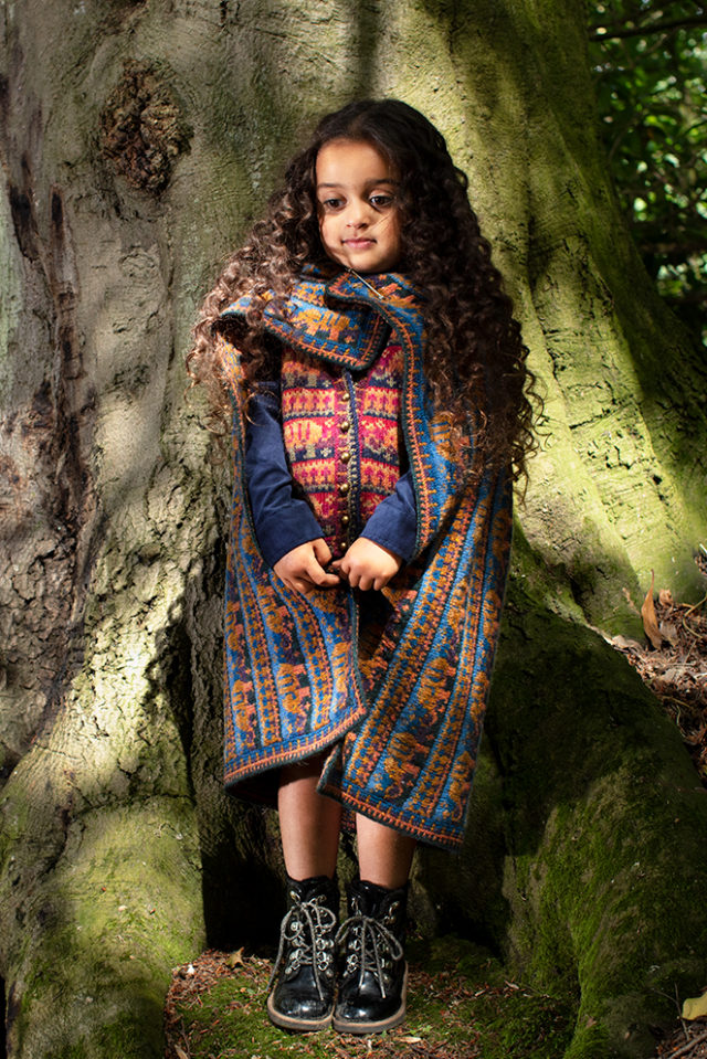 Elephants waistcoat and blanket hand knitwear designs from the book The Children's Collection by Alice Starmore
