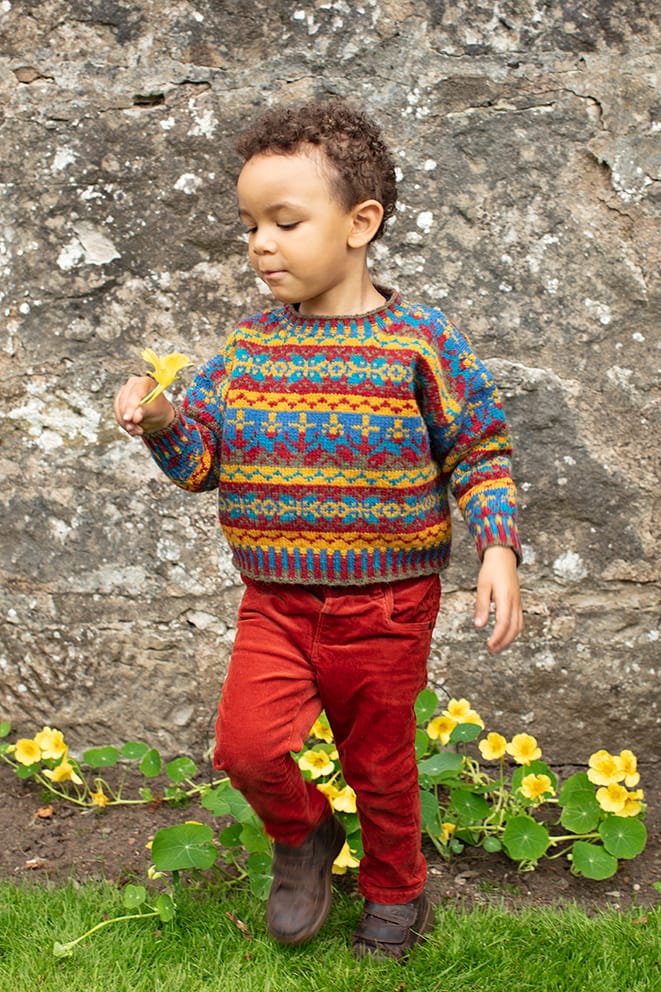 Fish & Anchors hand knitwear design from the book The Children's Collection by Alice Starmore