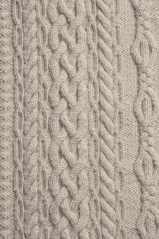 Fulmar hand knitwear design from the book Aran Knitting by Alice Starmore