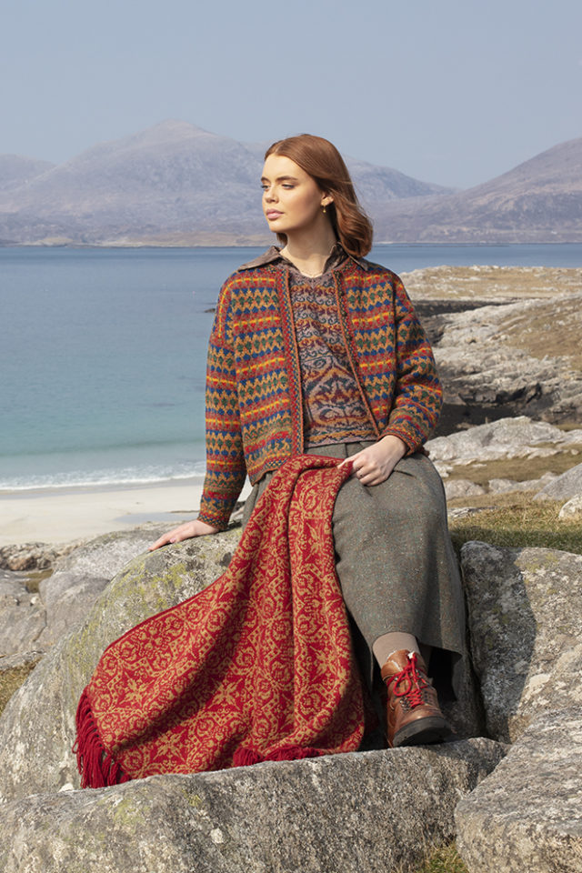 Gypsy Moth, Suzani Vest and Persian Tiles Wrap hand knitwear designs from the book A Collector's Item by Jade Starmore