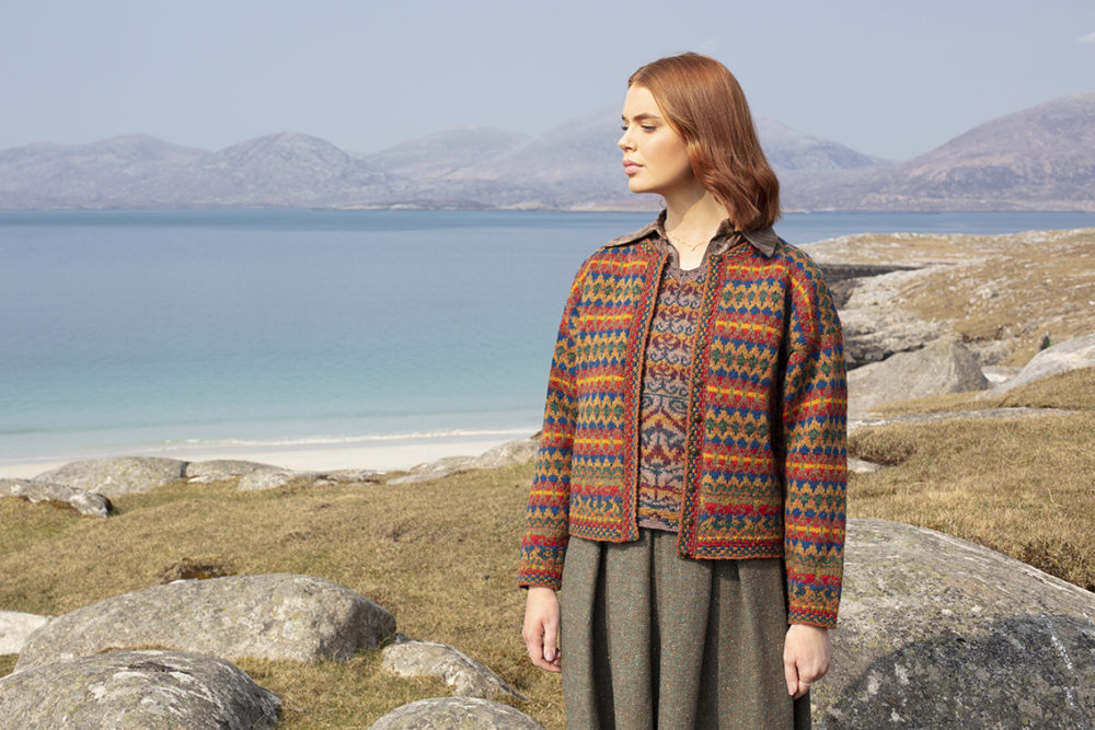 Gypsy Moth and Suzani Vest hand knitwear designs from the book A Collector's Item by Jade Starmore