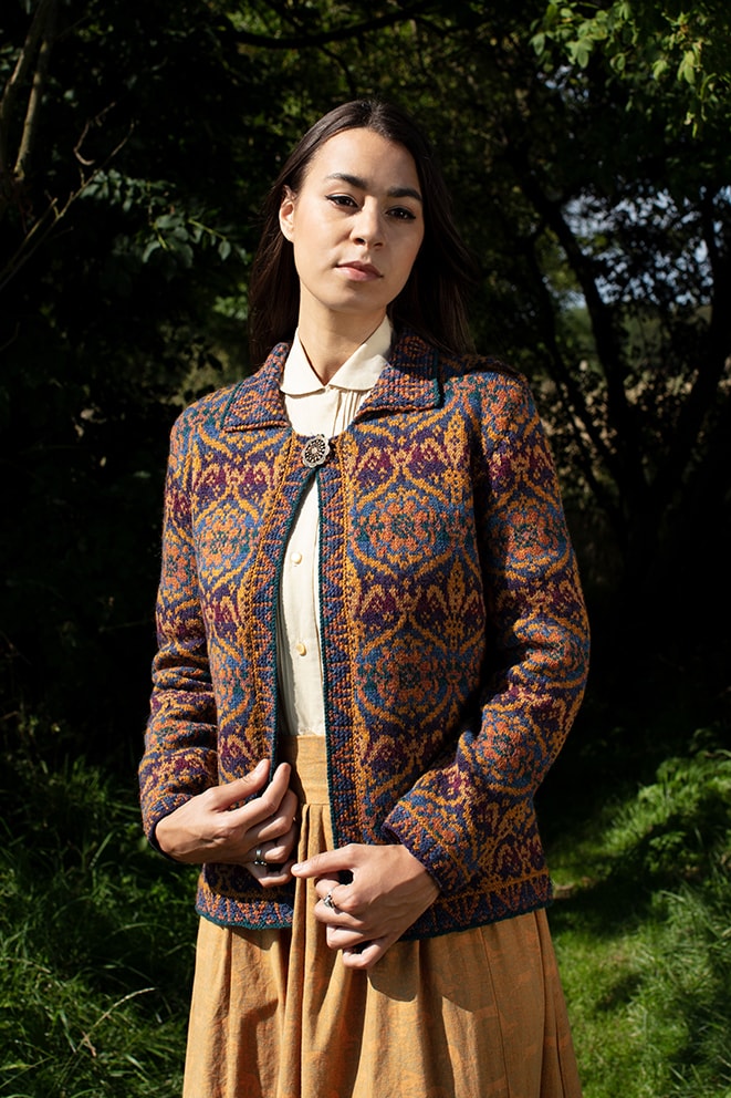 Mary Tudor hand knitwear design from the book Tudor Roses by Alice Starmore