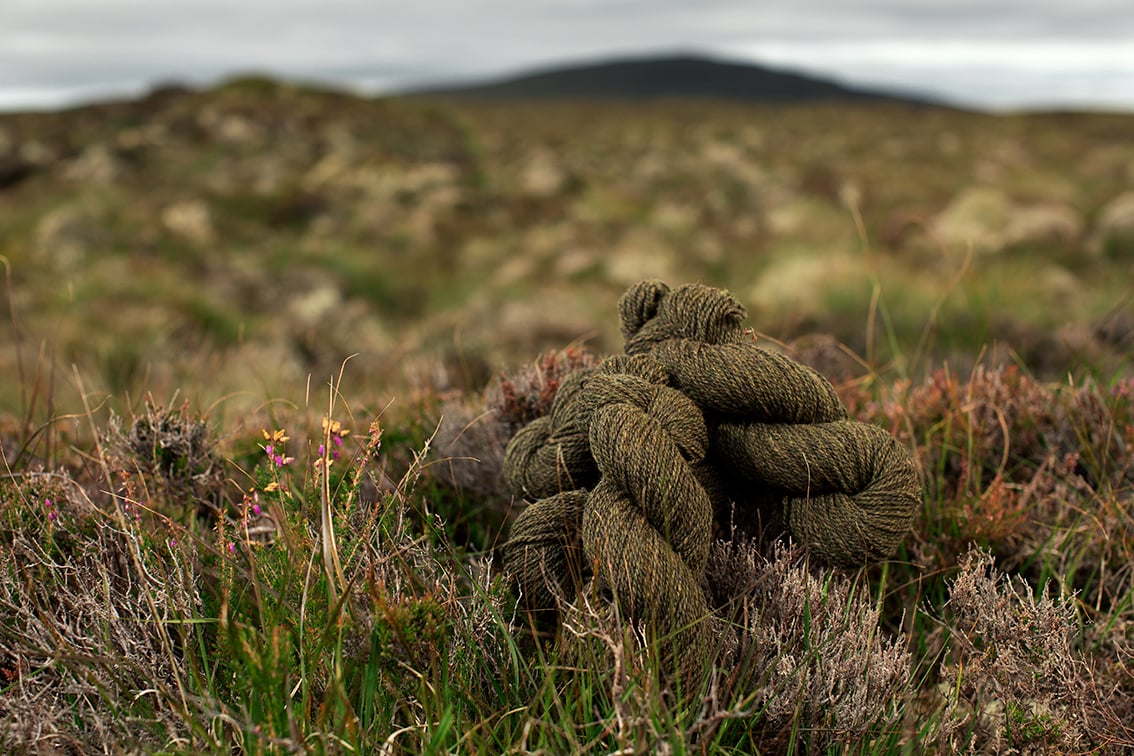 Alice Starmore 2 Ply Hebridean hand knitting yarn in Glen