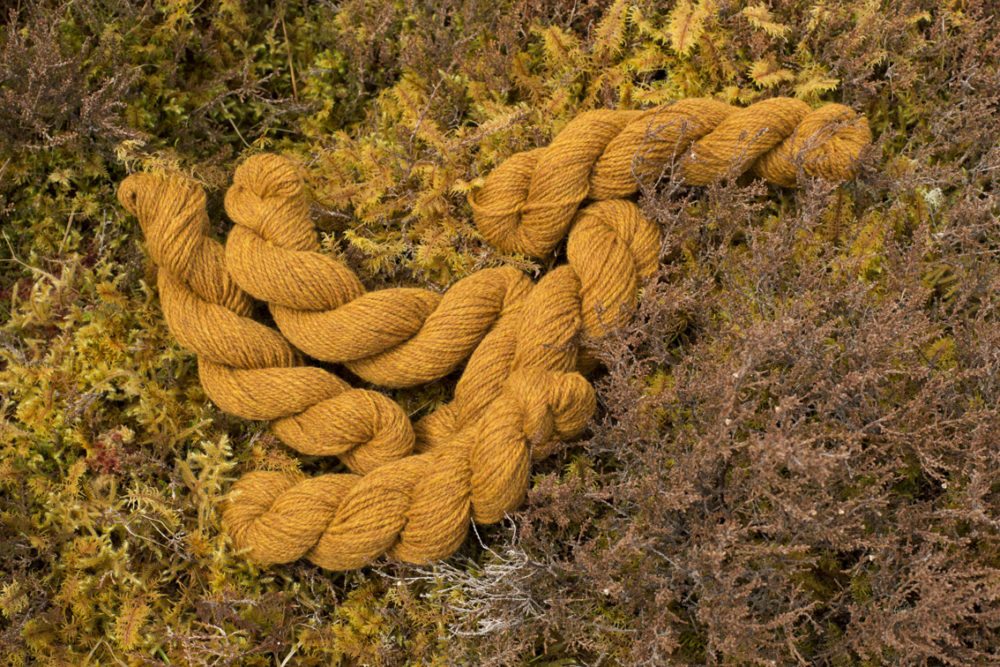 Alice Starmore Hebridean 2 Ply pure new British wool hand knitting Yarn in Golden Plover colour