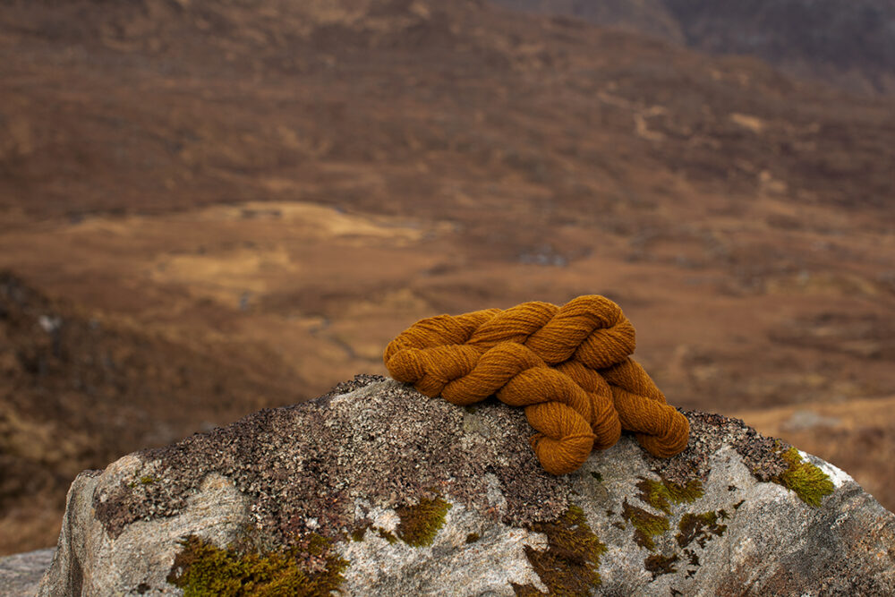Alice Starmore Hebridean 2 Ply pure new British wool hand knitting Yarn in Golden Plover colour