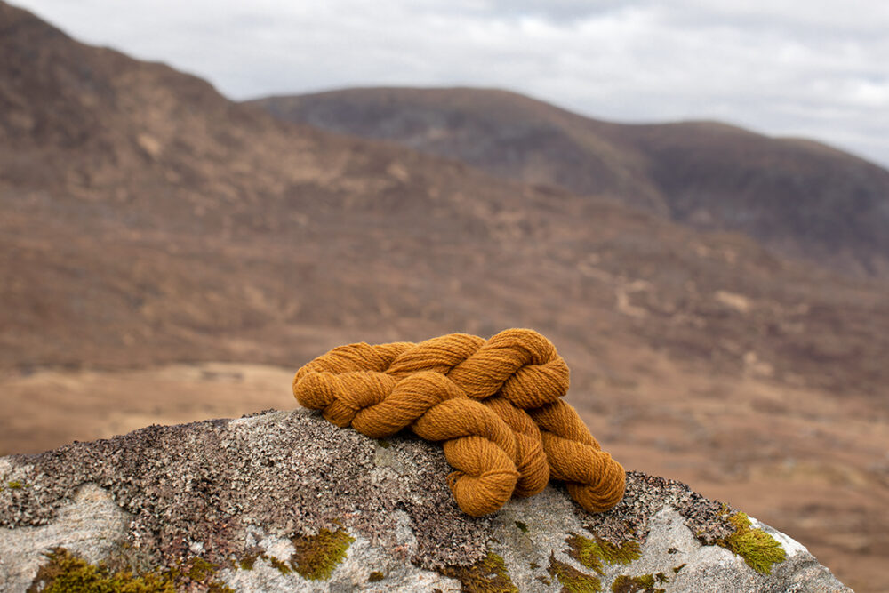 Alice Starmore 2 Ply Hebridean hand knitting yarn in Golden Plover