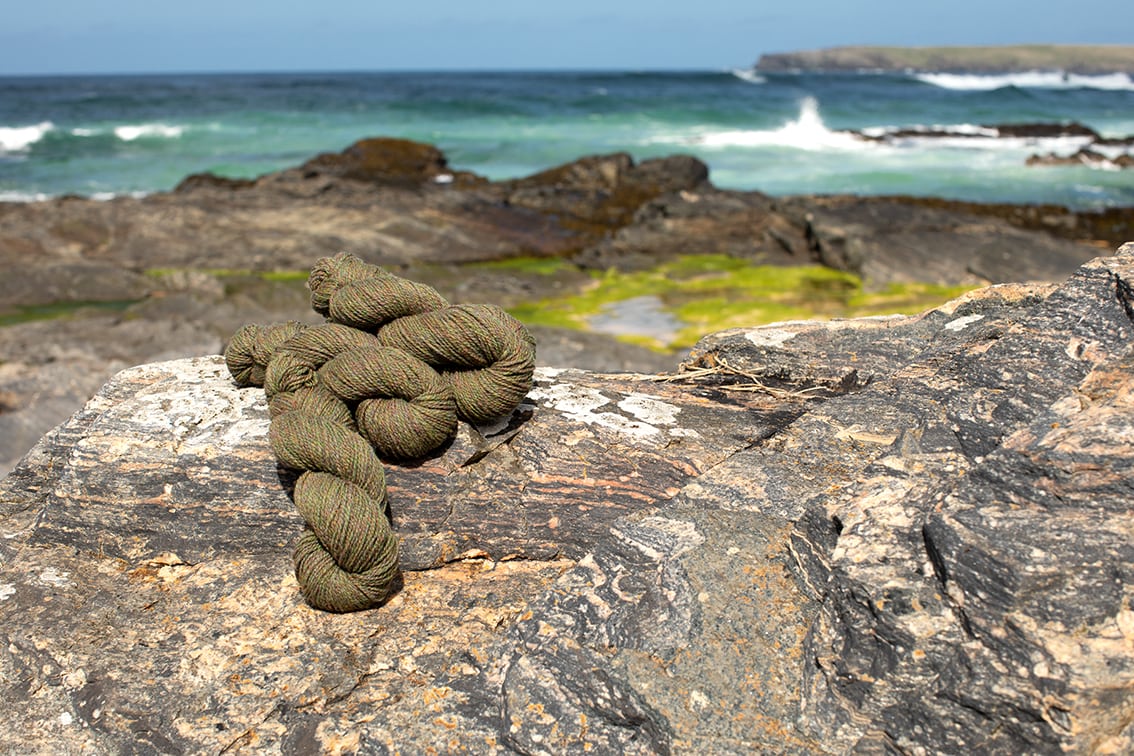 Alice Starmore 2 Ply Hebridean hand knitting yarn in Machair