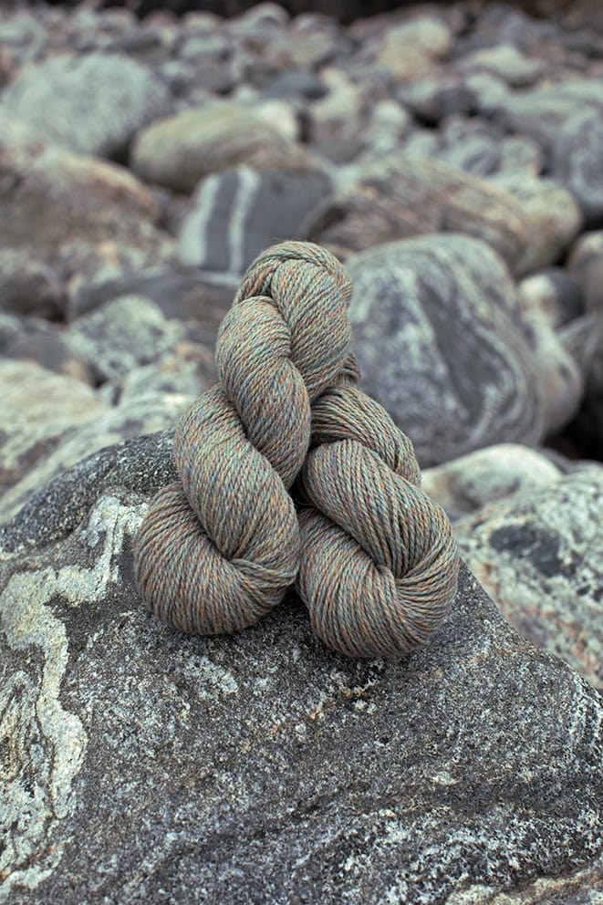 Alice Starmore 2 Ply Hebridean hand knitting yarn in Pebble Beach