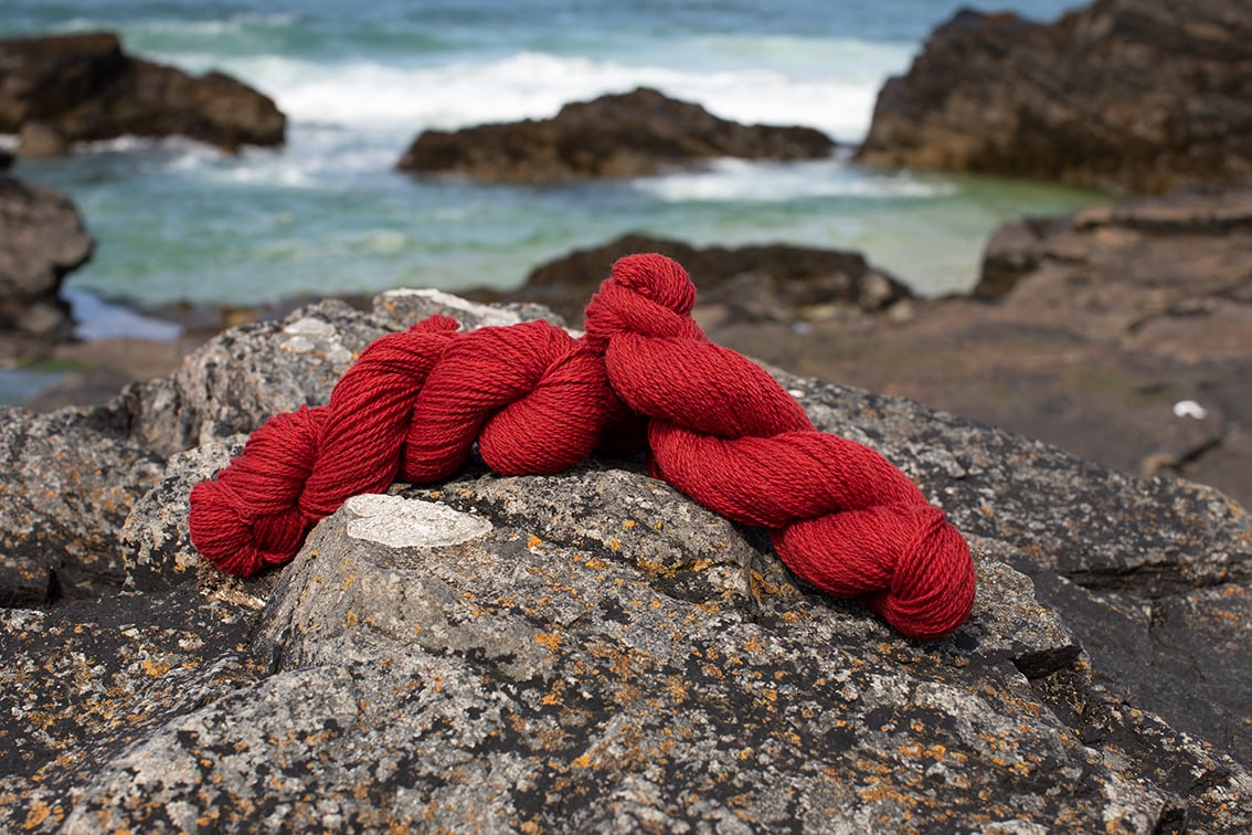 Alice Starmore 2 Ply Hebridean hand knitting yarn in Sea Anemone