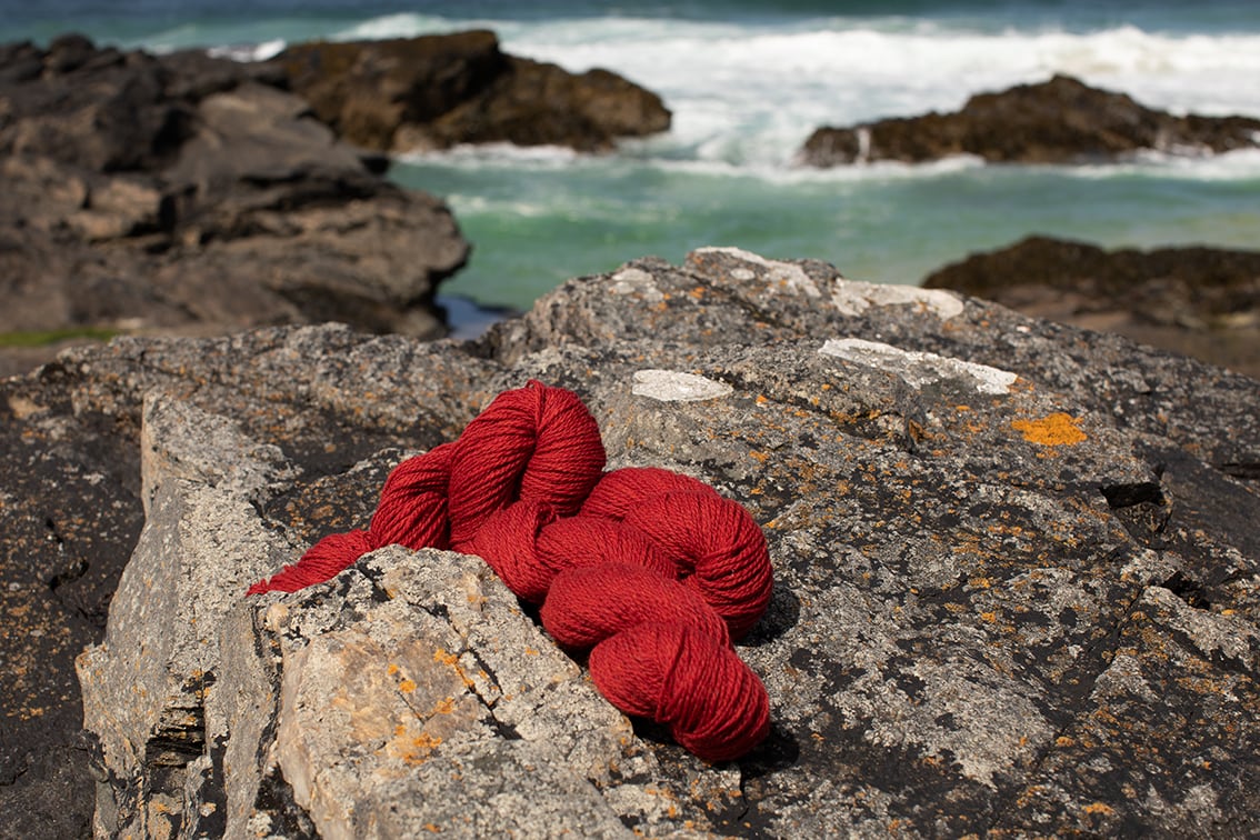 Alice Starmore 2 Ply Hebridean hand knitting yarn in Sea Anemone