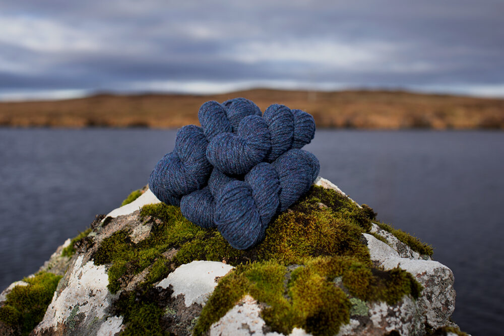 Alice Starmore Hebridean 3 Ply pure new British wool hand knitting Yarn in Storm Petrel colour