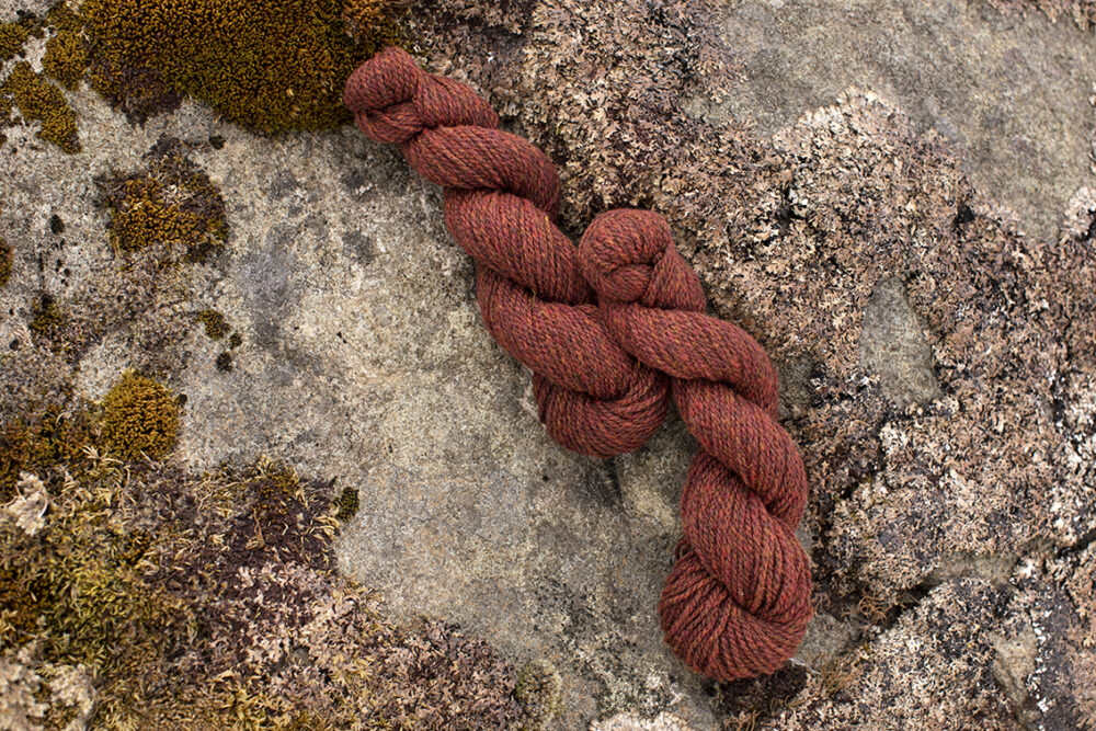 Alice Starmore 2 Ply Hebridean hand knitting yarn in Tormentil