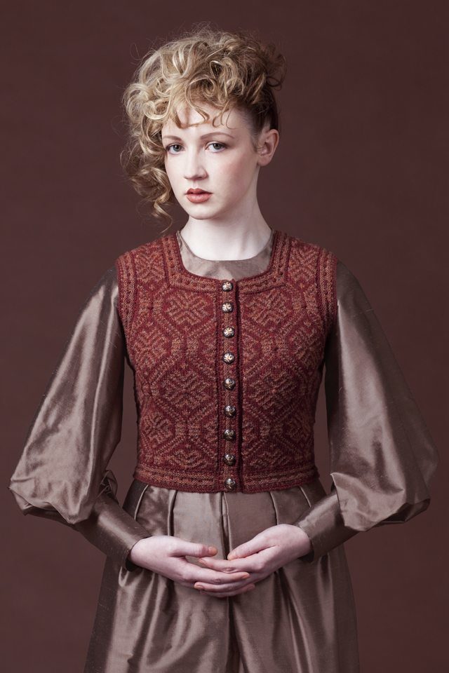 Elizabeth of York hand knitwear design by Alice Starmore from the book Tudor Roses