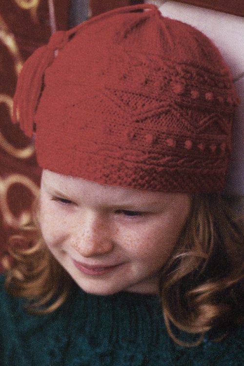 Galway Hat design from Aran Knitting by Alice Starmore in Scottish Fleet pure British wool hand knitting yarn