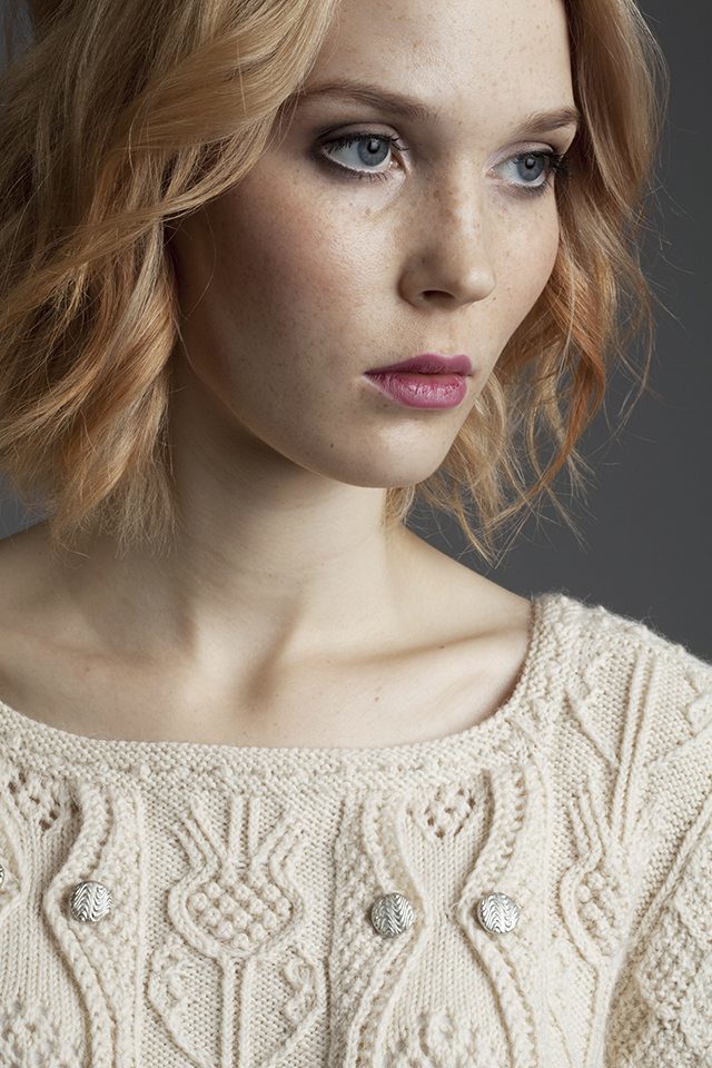 Margaret Tudor hand knitwear design by Alice Starmore from the book Tudor Roses