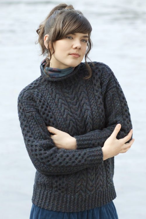 Na Craga design from Aran Knitting by Alice Starmore in Hebridean 3 Ply pure British wool hand knitting yarn