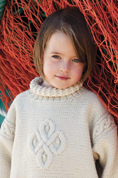 Sigil design from Aran Knitting by Alice Starmore in Bainin pure British wool hand knitting yarn