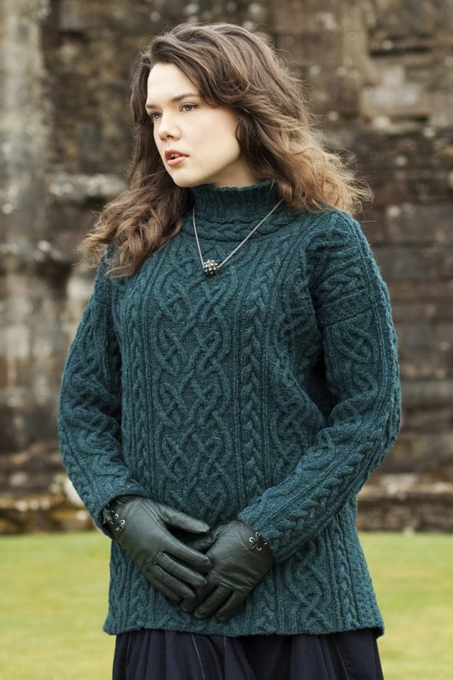 St Brigid design from Aran Knitting by Alice Starmore in Hebridean 3 Ply pure British wool hand knitting yarn