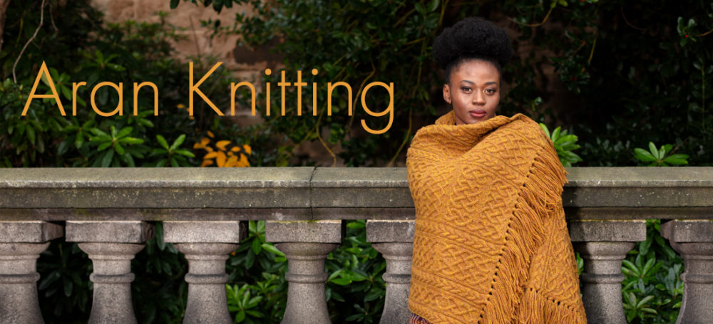 St Ciaran Wrap hand knitwear design from the book Aran Knitting by Alice Starmore