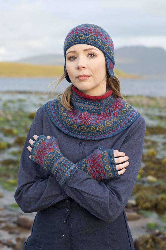 Capillifolium patterncard kit by Alice Starmore in Hebridean 2 Ply pure British wool hand knitting yarn