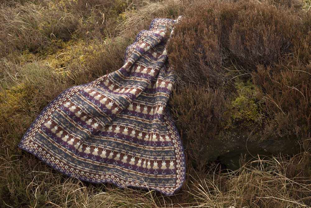 Cats & Mice blanket hand knitwear design by Jade Starmore from the book The Children's Collection