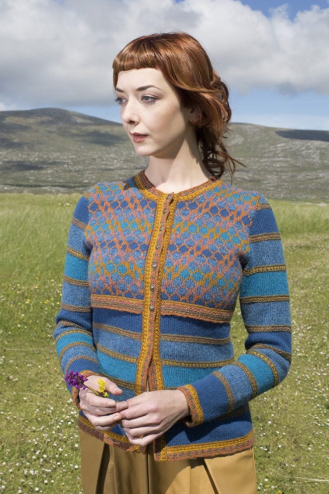 The Damsel Fly hand knitwear design by Alice Starmore from the book Glamourie