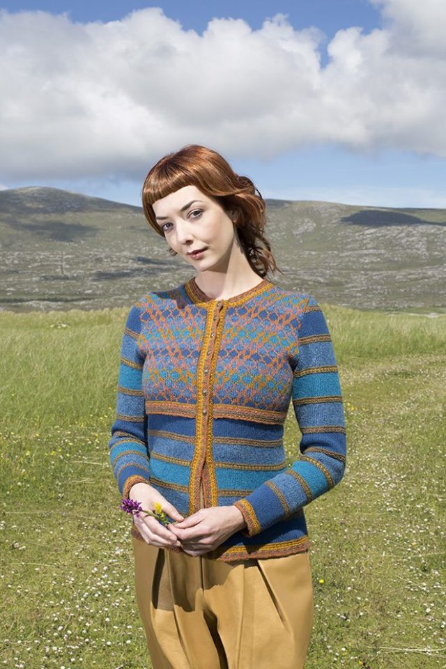 The Damsel Fly hand knitwear design by Alice Starmore from the book Glamourie