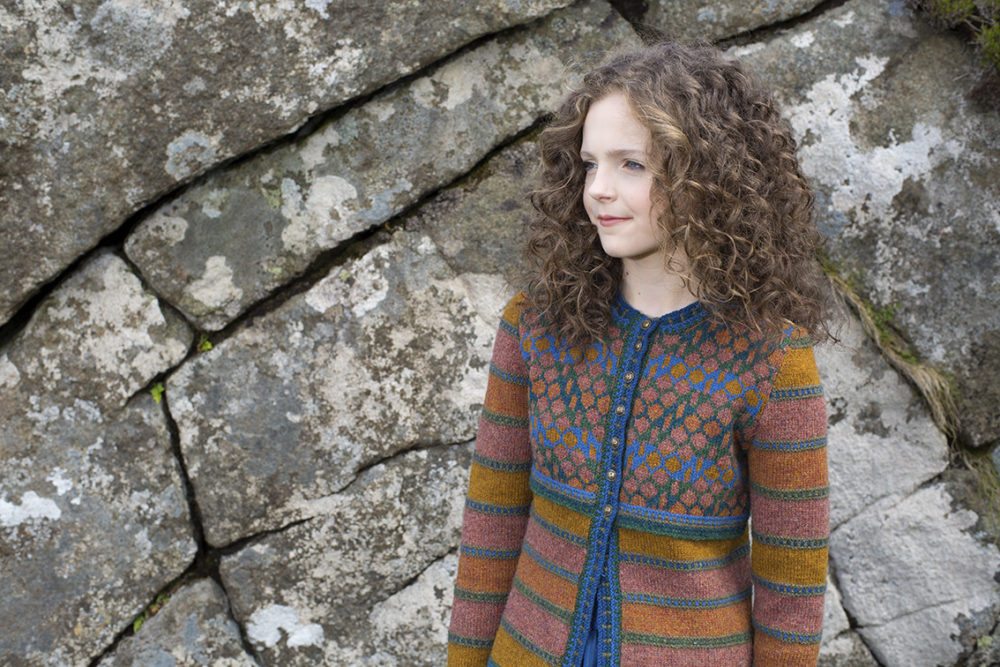 The Damsel Fly hand knitwear design by Alice Starmore from the book Glamourie