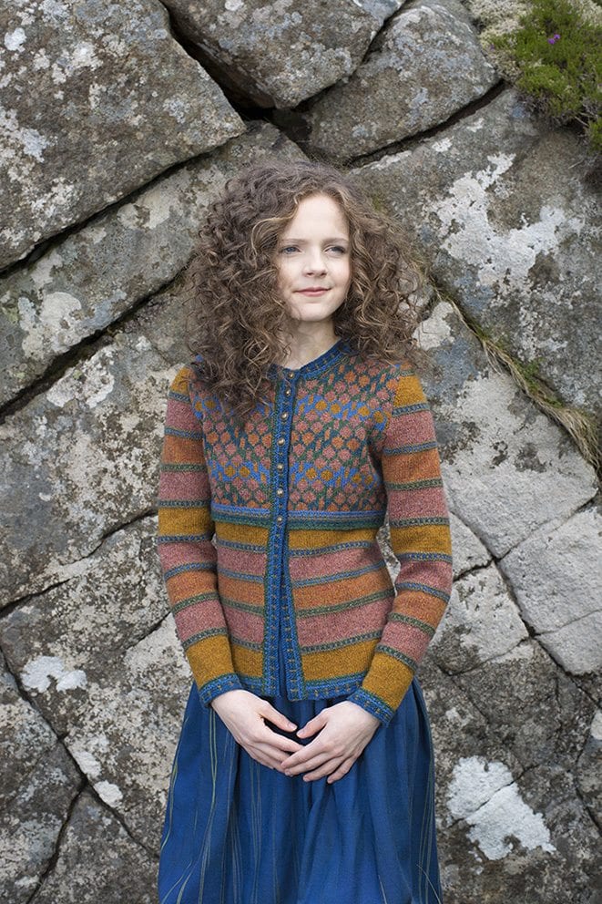 The Damsel Fly hand knitwear design by Alice Starmore from the book Glamourie