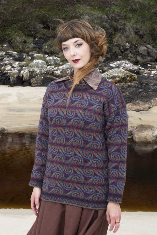 Donegal patterncard kit by Alice Starmore in Hebridean 2 Ply pure British wool hand knitting yarn