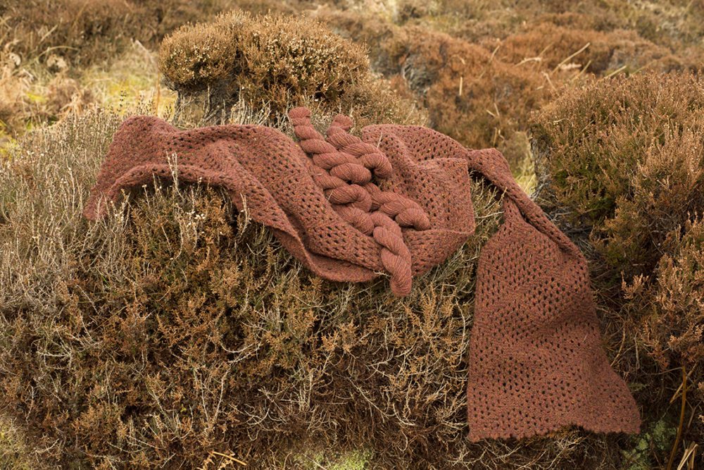 Driftnet patterncard kit by Alice Starmore in Hebridean 2 Ply pure British wool hand knitting yarn