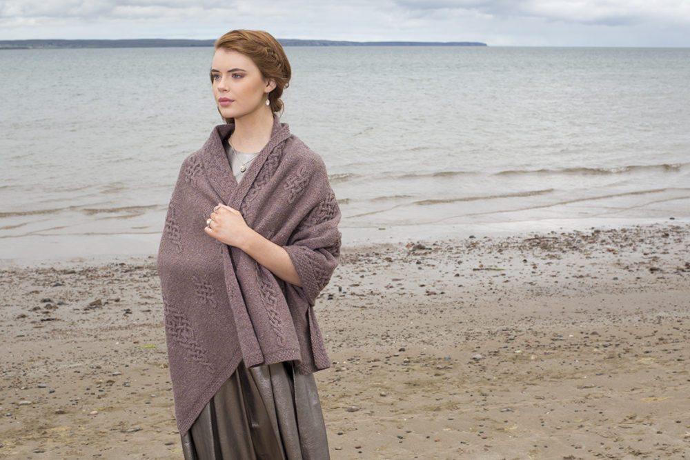 Dunadd patterncard kit by Alice Starmore in Driftwood Hebridean 3 Ply pure British wool hand knitting yarn