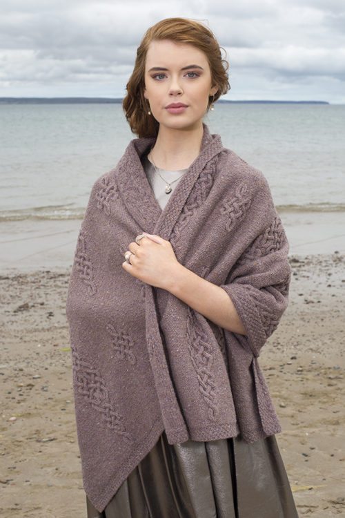 Dunadd patterncard kit by Alice Starmore in Driftwood Hebridean 3 Ply pure British wool hand knitting yarn