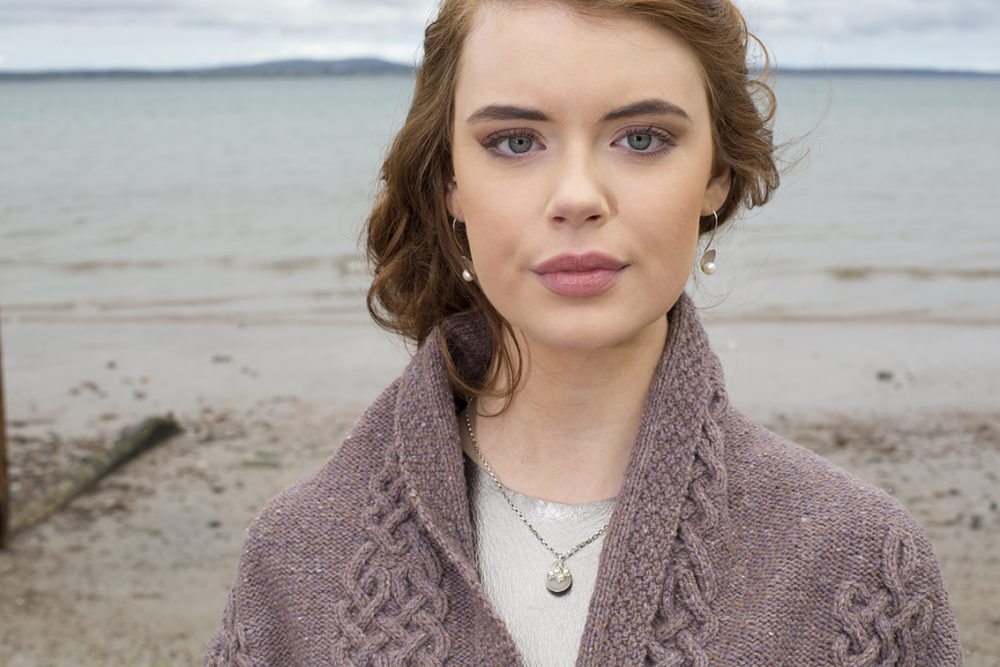 Dunadd patterncard kit by Alice Starmore in Driftwood Hebridean 3 Ply pure British wool hand knitting yarn