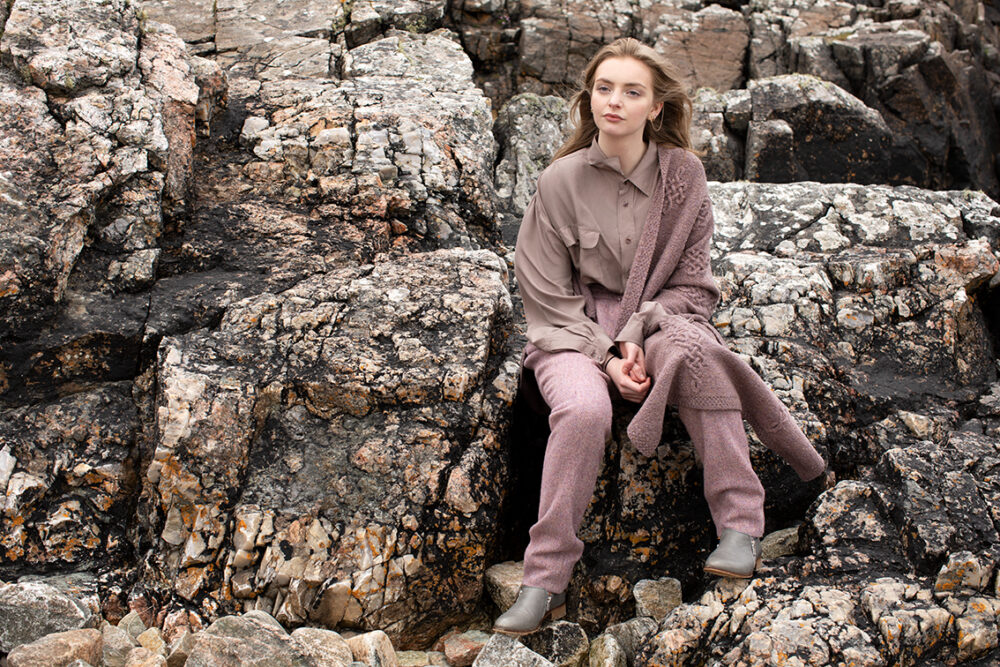 Dunadd patterncard kit by Alice Starmore in Driftwood Hebridean 3 Ply