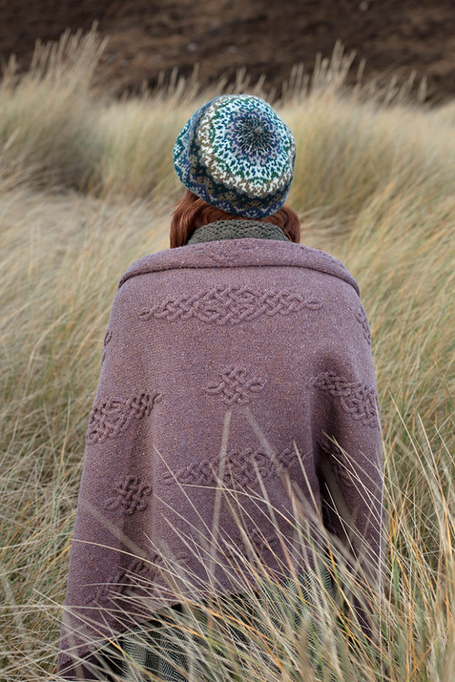 Dunadd patterncard knitwear design by Alice Starmore in pure wool Hebridean 3 Ply hand knitting yarn