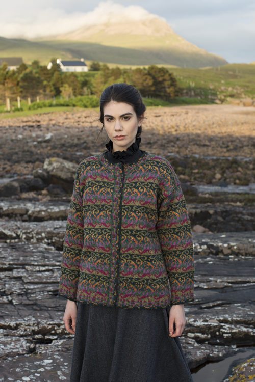 Firebirds design patterncard kit by Jade Starmore in Hebridean 2 Ply pure British wool hand knitting yarn