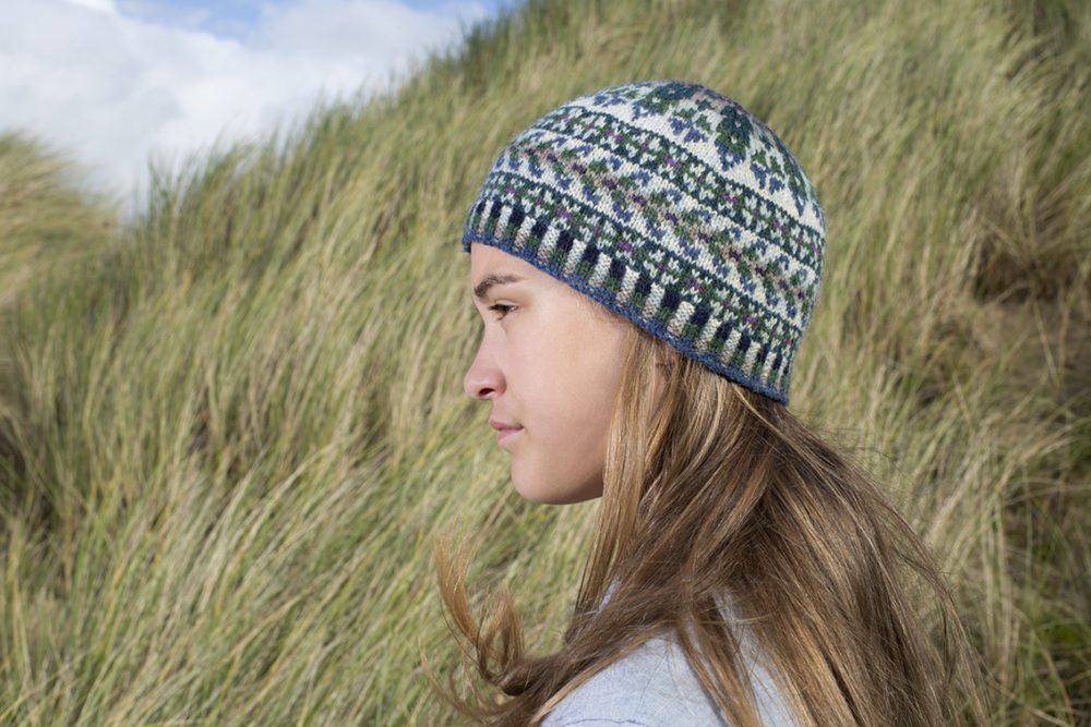 Hat Trick patterncard kit by Alice Starmore in Hebridean 2 Ply pure British wool hand knitting yarn