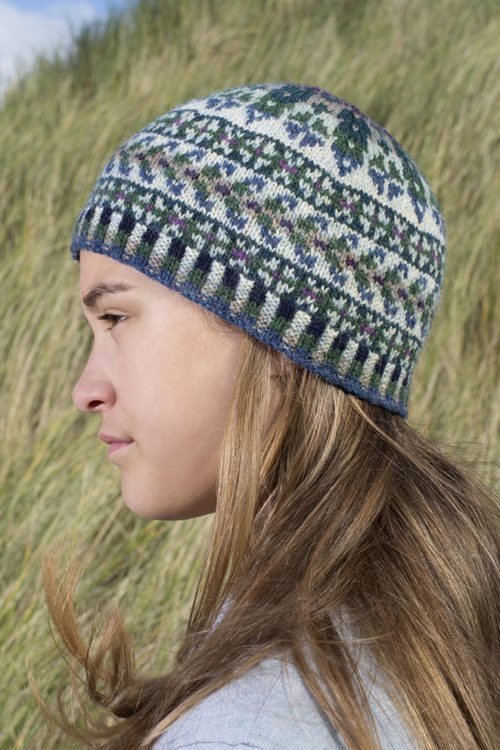 Hat Trick patterncard kit by Alice Starmore in Hebridean 2 Ply pure British wool hand knitting yarn