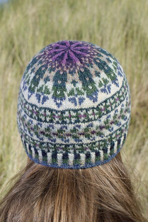 Hat Trick patterncard kit by Alice Starmore in Hebridean 2 Ply pure British wool hand knitting yarn