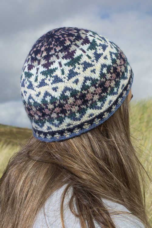 Hat Trick patterncard kit by Alice Starmore in Hebridean 2 Ply pure British wool hand knitting yarn