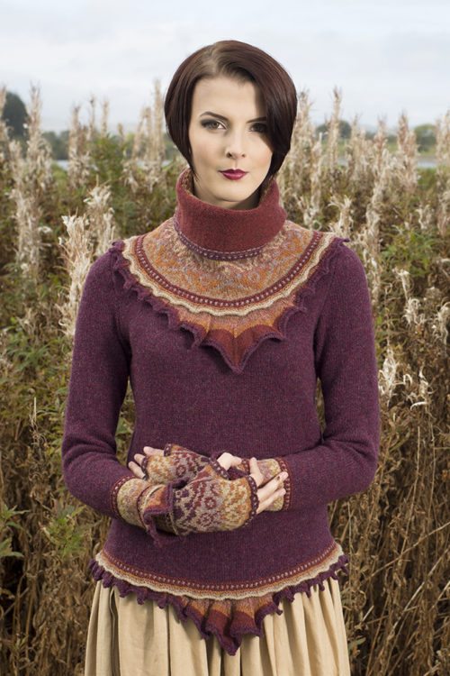 Herald patterncard kit by Alice Starmore in Hebridean 2 Ply pure British wool hand knitting yarn
