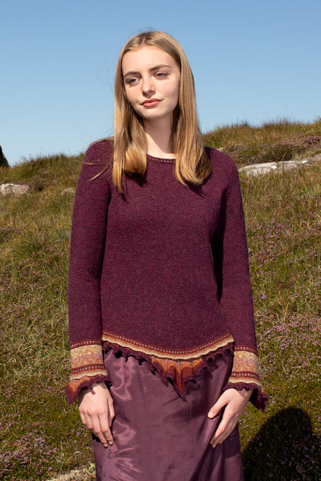 Herald patterncard kit design by Alice Starmore in Hebridean 2 Ply yarn