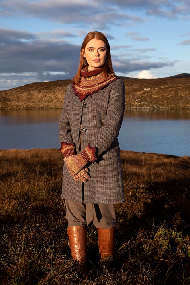 Herald patterncard kit design by Alice Starmore in Hebridean 2 Ply yarn