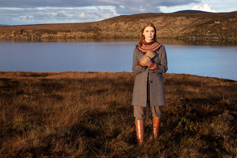 Herald patterncard kit design by Alice Starmore in Hebridean 2 Ply yarn