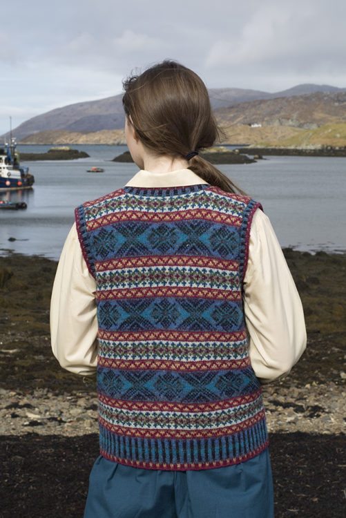 Mara patterncard kit by Alice Starmore in Hebridean 2 Ply pure British wool hand knitting yarn