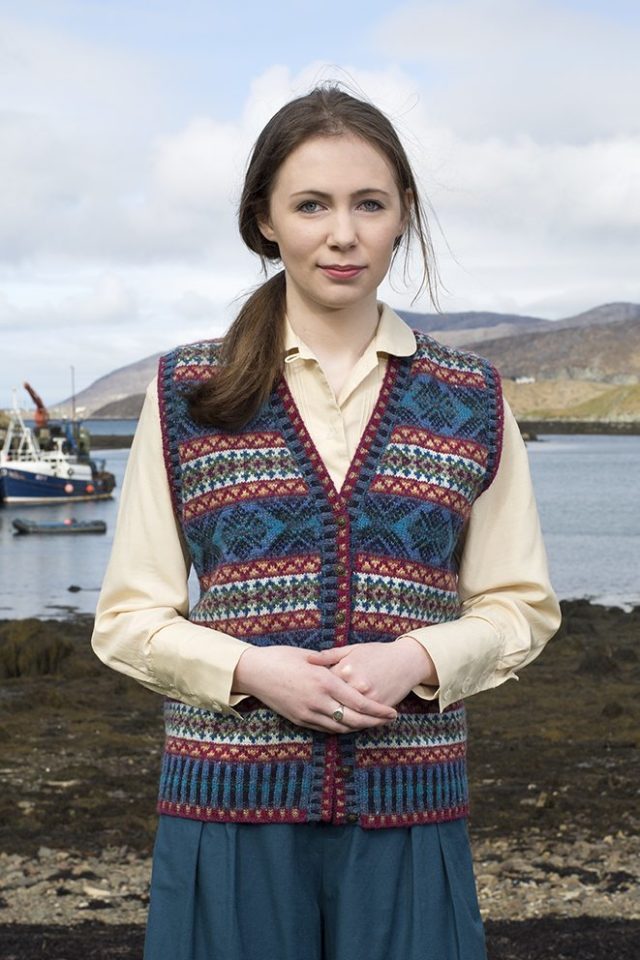 Mara patterncard kit by Alice Starmore in Hebridean 2 Ply pure British wool hand knitting yarn