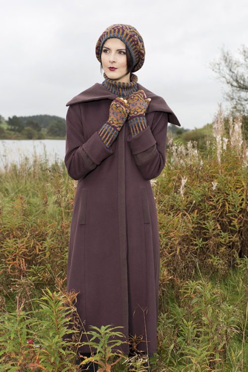 Mary Tudor Hat Set patterncard kit by Alice Starmore in Hebridean 2 Ply pure British wool hand knitting yarn