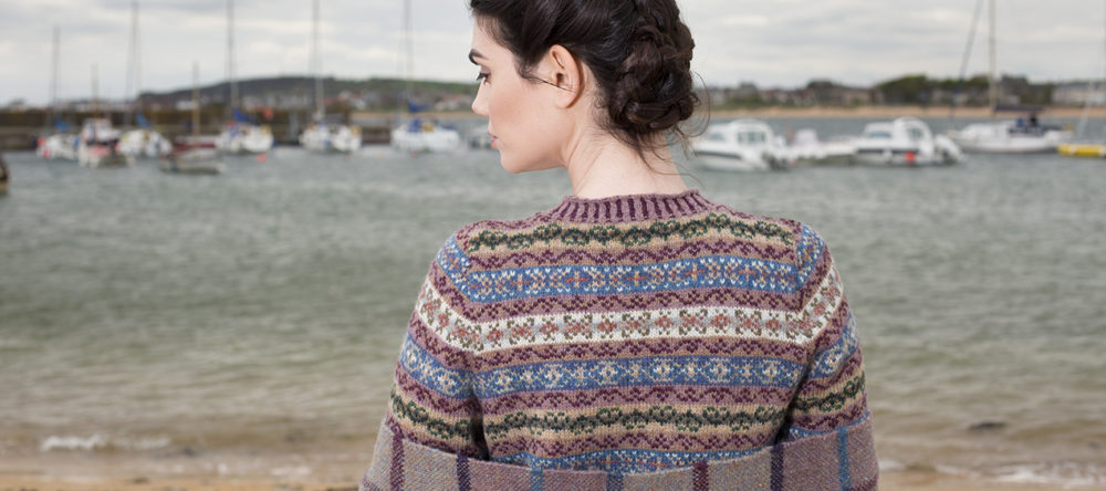 Peigi patterncard knitwear design by Alice Starmore in pure wool Hebridean 2 Ply hand knitting yarn